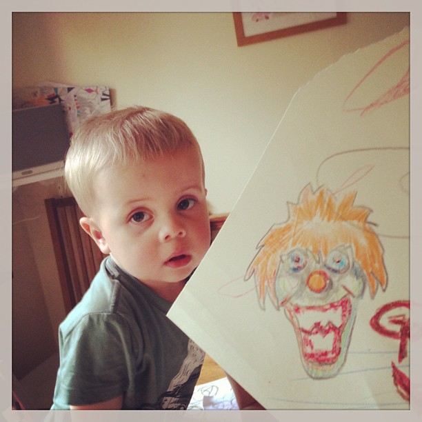 Drawing A01 - Clown troll